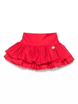 Le Beb Enfant юбка с оборками, красный