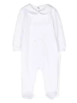 Le Beb пижама с вышитым логотипом, белый