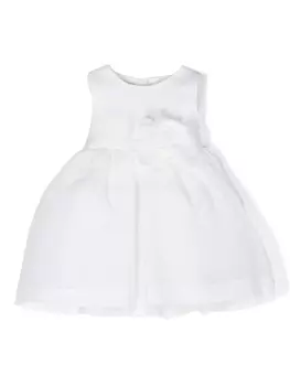 Le Beb платье с цветочной аппликацией, белый