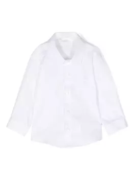 Le Beb поплиновая рубашка с логотипом, белый