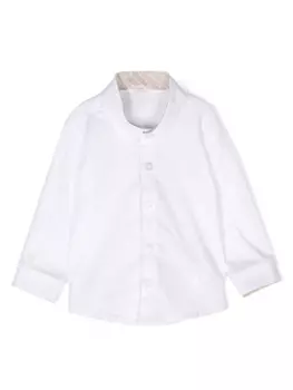 Le Beb рубашка с контрастной подкладкой, белый