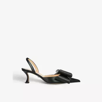 Le Cadeau кожаные туфли на каблуке с острым носком и пяткой сзади Mach & Mach, черный