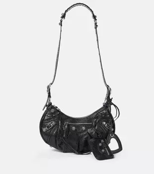 Le Cagole Маленькая кожаная сумка через плечо Balenciaga, черный