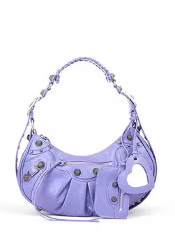 Le cagole маленькая сиреневая женская кожаная сумка на плечо Balenciaga