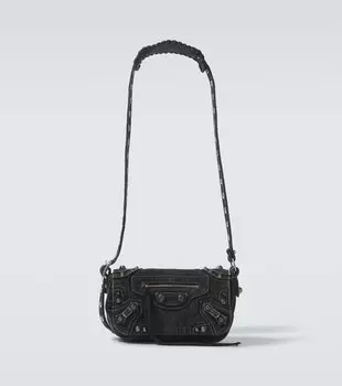 Le Cagole XS джинсовая сумка через плечо Balenciaga, Charcoal Black
