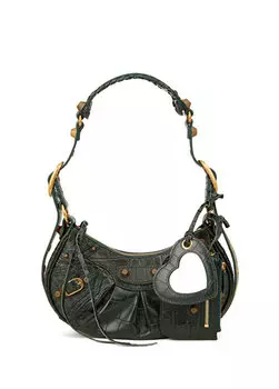 Le cagole xs темно-зеленая женская кожаная сумка через плечо Balenciaga