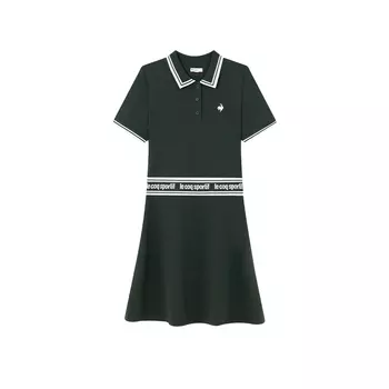 Le Coq Sportif Женское платье с короткими рукавами, цвет «лесной зеленый»