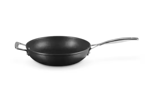 Le Creuset Высокая алюминиевая сковорода с антипригарным покрытием и ручкой, черный