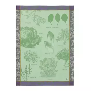Le Jacquard Franais Кухонное полотенце из чесаного хлопка Salades Illustres Le Jacquard Francais, зеленый