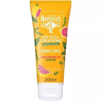 Le Petit Marseillais Увлажняющий гель-сорбет для тела с органическим грейпфрутом и тимьяном для сухой кожи 200 мл