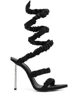 Le Silla атласные босоножки Fedra 120, черный