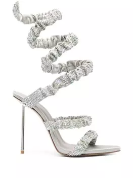 Le Silla атласные босоножки Fedra 120, серый