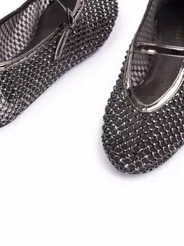 Le Silla балетки Gilda с кристаллами, серебристый