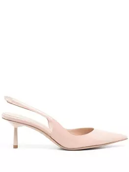 Le Silla Bella pointed-toe slingback pumps, нейтральный цвет