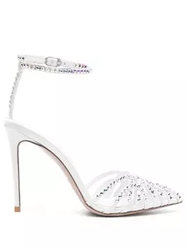Le Silla босоножки Afrodite 110 с кристаллами, белый