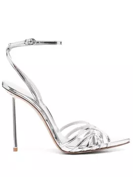 Le Silla босоножки Bella 120 с эффектом металлик, серебристый