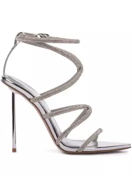 Le Silla босоножки Bella со стразами, серебристый