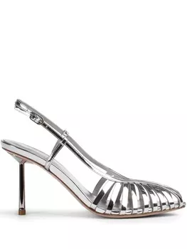 Le Silla босоножки Cage 80 с эффектом металлик, серый