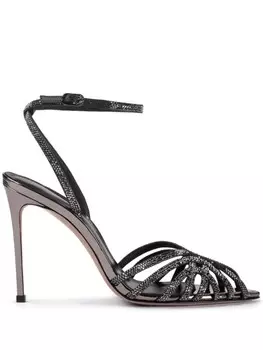 Le Silla босоножки Divina 105 с кристаллами, черный