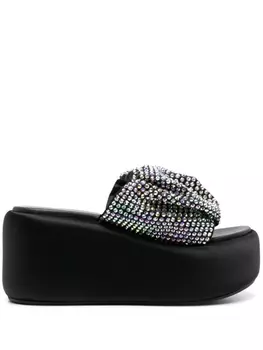 Le Silla босоножки на платформе с кристаллами, черный