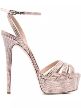 Le Silla босоножки Petra на платформе с кристаллами, розовый