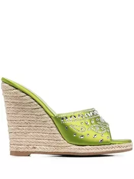 Le Silla босоножки Twilly на танкетке, зеленый