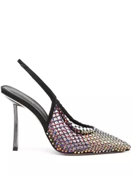 Le Silla Gilda 100mm slingback pumps, черный