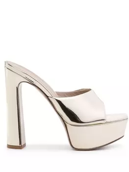 Le Silla мюли Resort 130 с эффектом металлик, золотистый