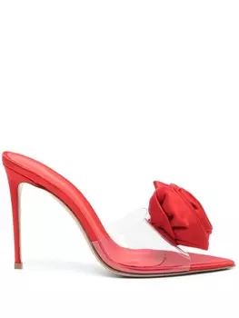 Le Silla мюли Rose 115 с цветочной аппликацией, нейтральный цвет