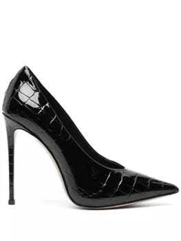 Le Silla туфли Eva 120 с тиснением под кожу крокодила, черный