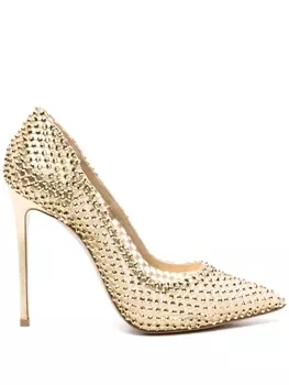 Le Silla туфли Gilda 120 с кристаллами, золотистый