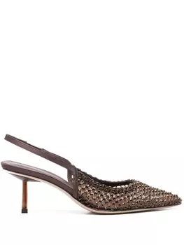 Le Silla туфли Gilda 60 с ремешком на пятке, коричневый
