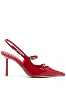 Le Silla туфли-лодочки Morgana 80 мм с открытой пяткой, красный