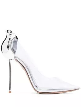 Le Silla туфли-лодочки Petalo с заостренным носком, серый