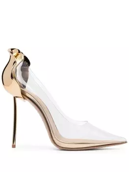 Le Silla туфли-лодочки с эффектом металлик, нейтральный цвет