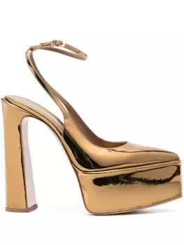 Le Silla туфли Nina 155 с эффектом металлик, золотистый