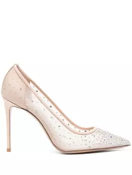 Le Silla туфли со стразами, нейтральный цвет