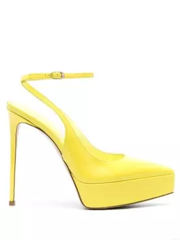 Le Silla туфли Uma 140 с ремешком на пятке, желтый