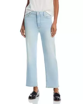 Le Sleek High Rise Straight Jeans in Float FRAME, синий