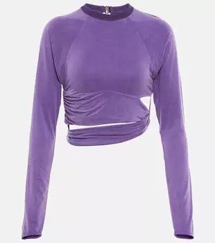 Le T-shirt укороченный топ Espelho с вырезами JACQUEMUS, фиолетовый