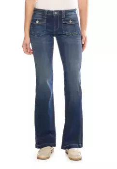 Le Temps Des Cerises Удобные джинсы с накладными карманами, синий