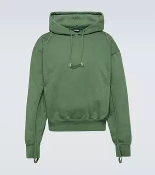 Le толстовка Camargue с капюшоном из хлопка Jacquemus, зеленый