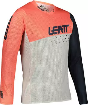 Джерси Leatt MTB Gravity 4.0 детские для велосипеда, бело-оранжевые