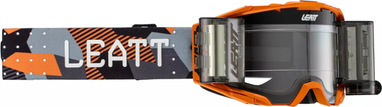 Очки Leatt Velocity 6.5 Camo Roll-Off для мотокросса, черно-оранжевые