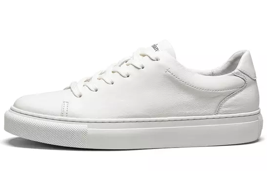 LEAVELAND Стильные кроссовки для скейтбординга унисекс, Белый (воловья кожа)