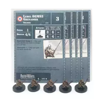 Лебель 86М93 Гренадер (С) x5, Axis & Allies - Collectible Miniatures Game - Contested Skies Singles