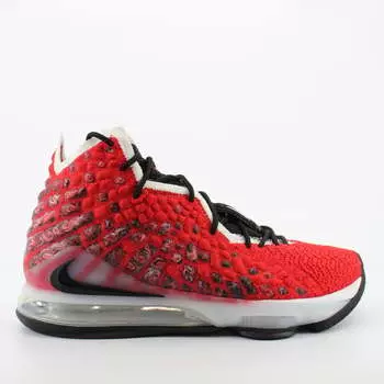 Lebron xvii красные текстильные мужские кроссовки на шнуровке bq3177 601 Nike, красный
