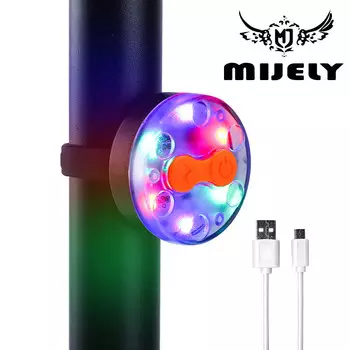 LeBycle 100 миллионов юаней, задний фонарь, сигнальная лампа для ночной езды, горный дорожный велосипед, рюкзак, свет, портативный USB-зарядка, велосипедный фонарь, 2 шт., красочный и крутой