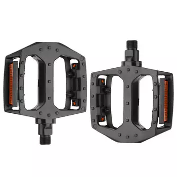 LeBycle большие велосипедные педали из алюминиевого сплава с двойным бортом, стальные шариковые педали, черные педали для горного велосипеда * 2