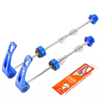 LeBycle для горного шоссейного велосипеда, быстросъемный рычаг переднего и заднего колеса, крепежный винт ступицы с полым валом, универсальные аксессуары (синий - 1 пара спереди и сзади)